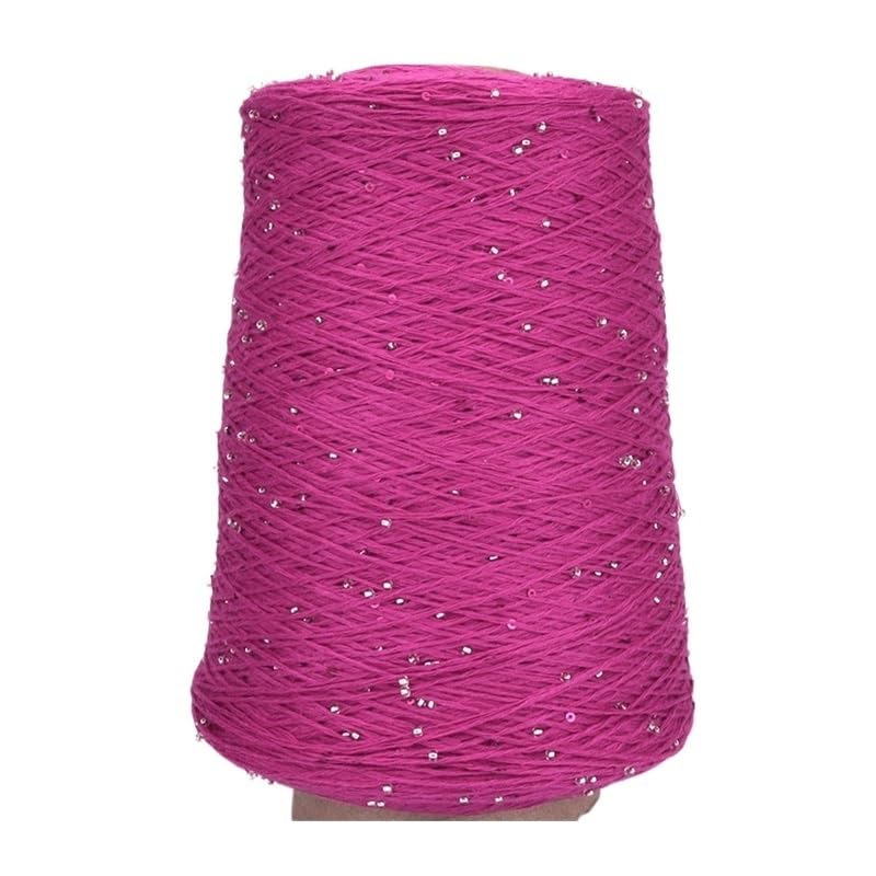 5 szyszek 500 g koronkowej przędzy bawełnianej z koralikami 5-warstwowe szpule dziewiarskiej(35#Rosered)