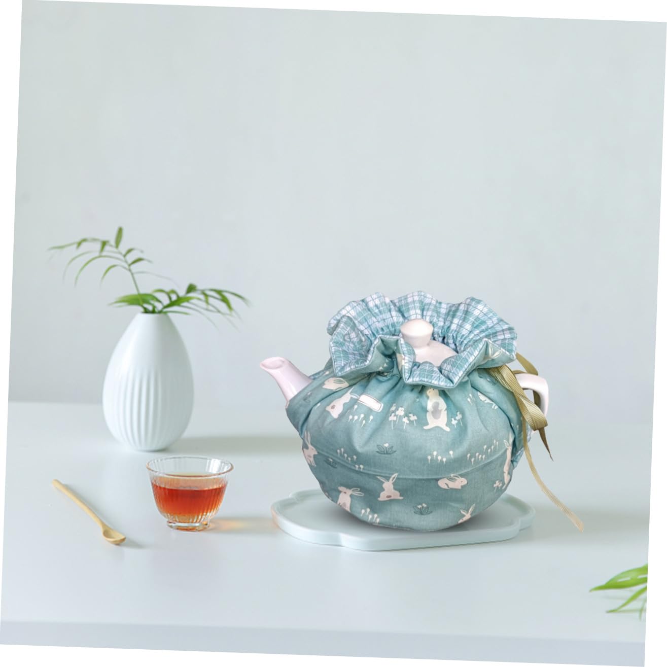 Cabilock 5 Pièces Grand Couvre-Théière pour Théière Isolée: Couvertures Thermiques 100% Coton en Ouate Extra Épaisse pour Garder Au Chaud Le Cadeau De Noël