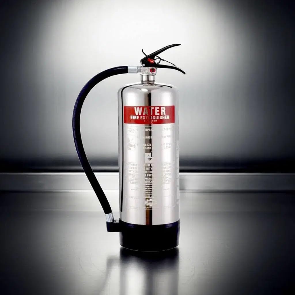 6L Stainless Steel Water Jewel Fire Extinguisher | Class A Fires | Polished Finish | Wall Mount Bracket