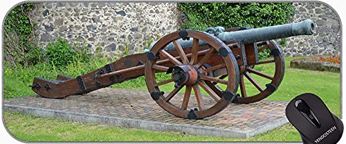 XXL Desk Mat Big Laptop Protector Computer Accessories Mouse Mat,Guns Tea Party Gun Rubber Mouse Pad