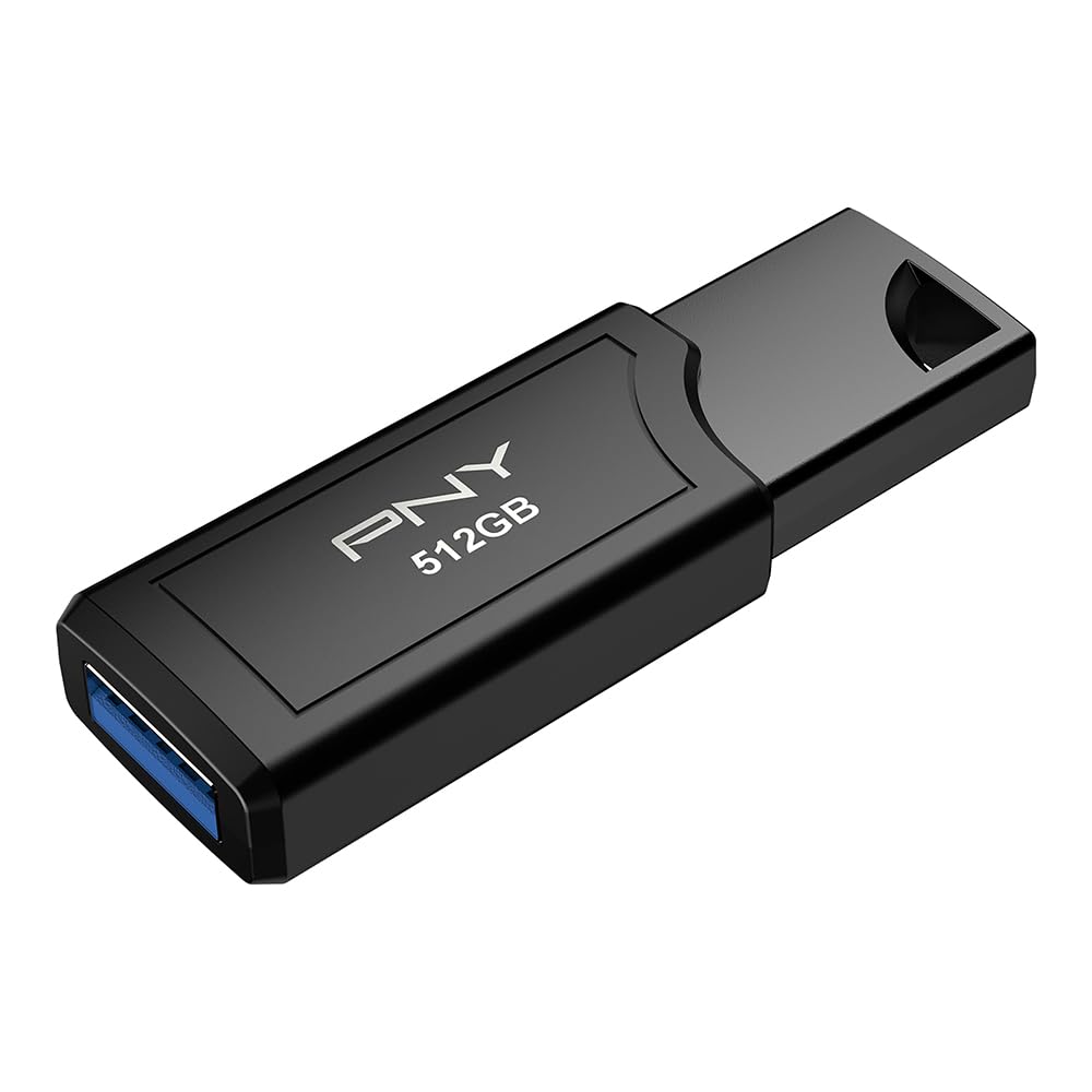PNY 512GB USB PRO Elite V3 USB 3.2 Gen 2, fino a 1000 MB/s in lettura, 800 MB/s in scrittura, prestazioni estreme per archiviazione e trasferimento di dati, design metallo premium, connettore tipo A