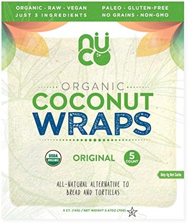 NUCO, Organic Coconut Wraps, Original, 5 Wraps, (14 g) Each