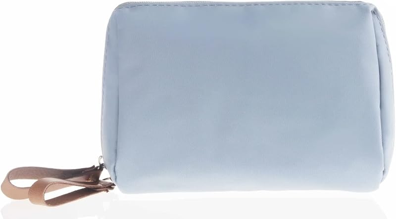 Necessaire de maquiagem Kososuru quadrada cinza com zíper