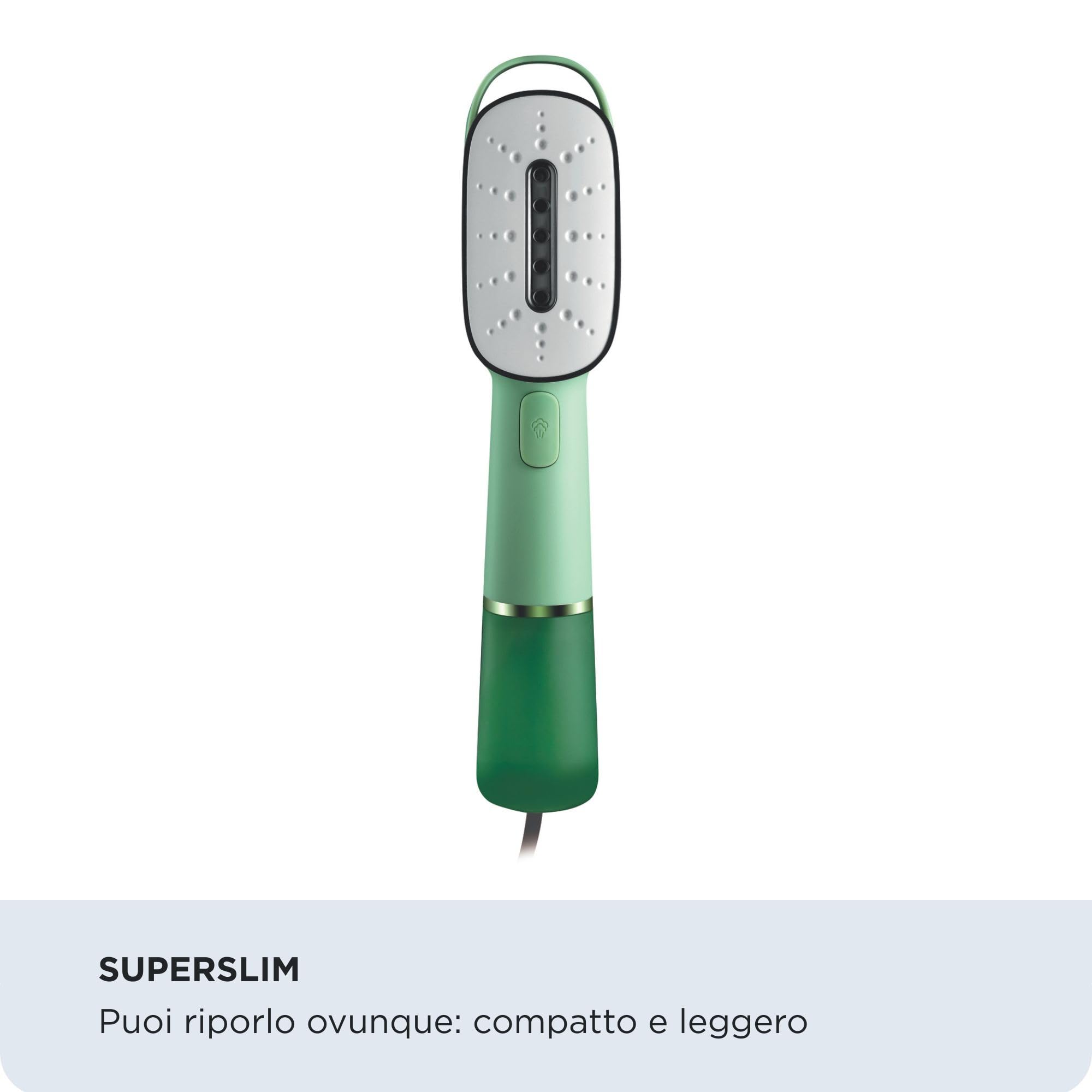 Ariete 4301/01 Steam Style Ferro da stiro verticale 1200W Colpo vapore 20g/min Vapore in 30 secondi Capacità 80ml Mint