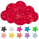 Clay Beads, 3000Pcs Red Clay Heishi Beads for Bracelets Making, Flat Round Polymer Heishi Beads for DIY Jewelry Making（Bagged）