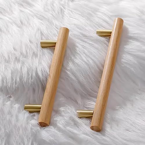 MumdoYAL 15 Pièces Poignée Meuble,bouton De Meuble,bouton De Porte,poignée Meuble Bois,boutons De Portes Pour Placards,Avec Des Vis, 35 X 25 Mm, Rond, Bois