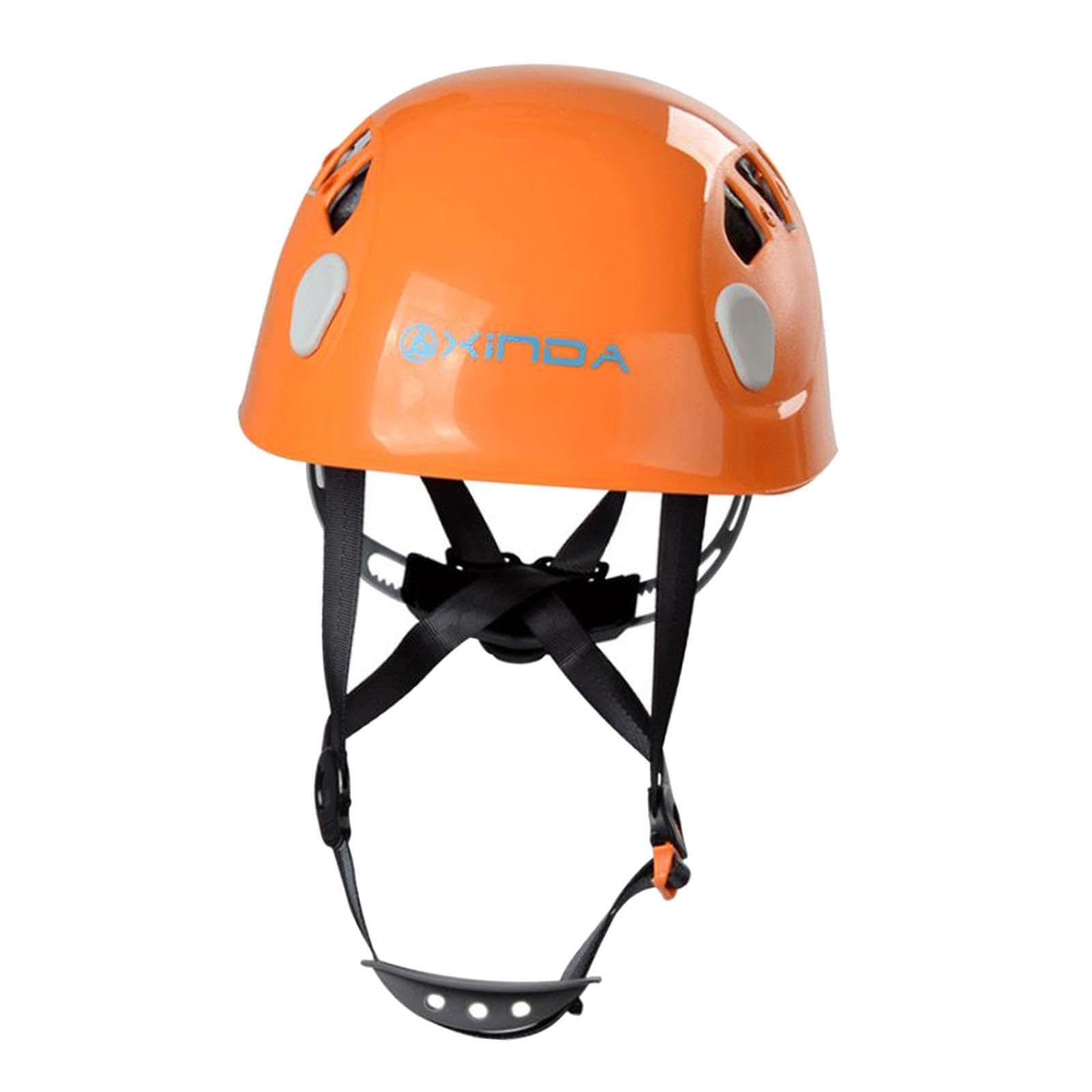 Casque d'escalade pour ouvrier du bâtiment, casque de sécurité pour hommes, femmes et adultes, travail dans les arbres, bleu, Orange, 26x20.5 cm