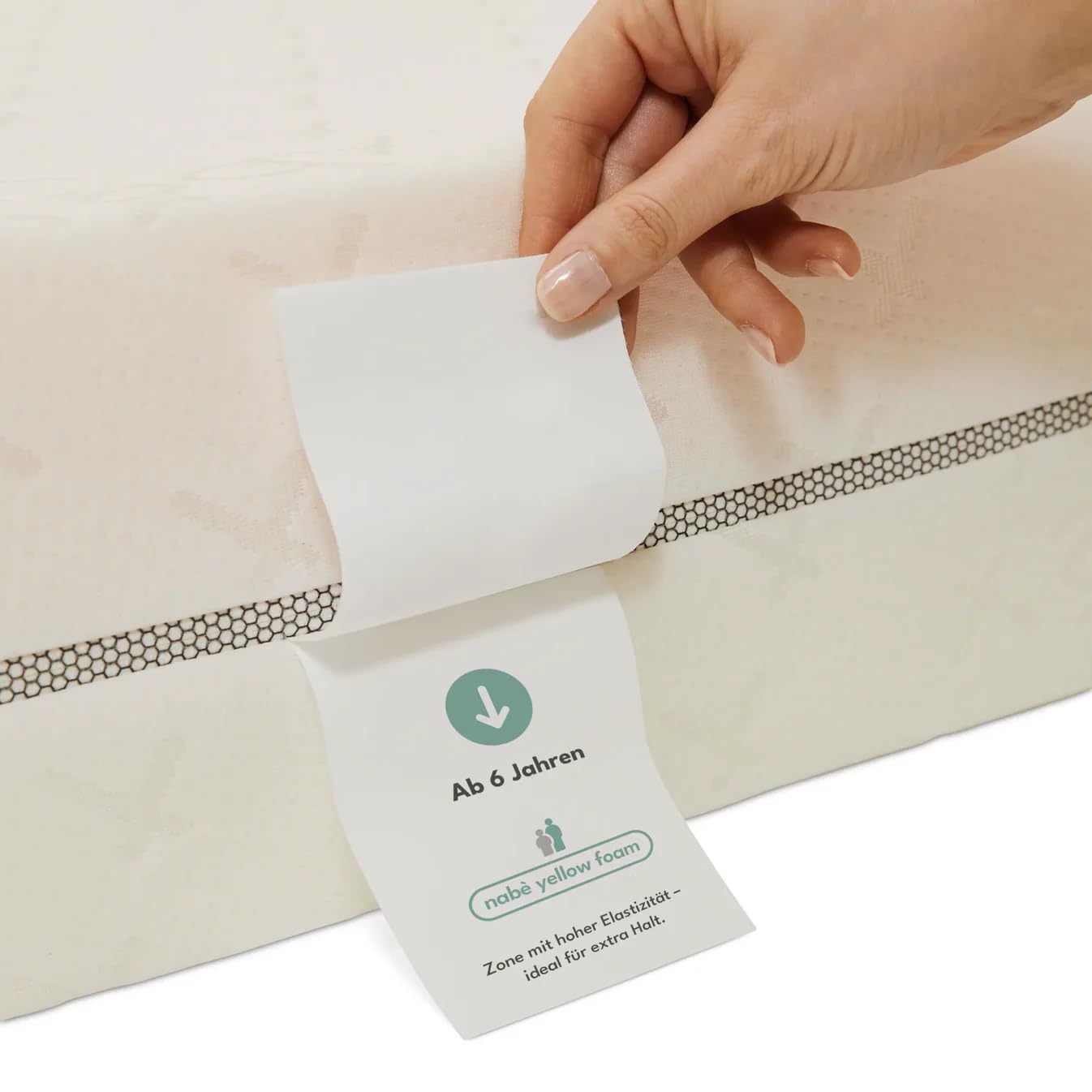 nabè Materasso Evolutivo zero+ Flip - Materasso per letto montessori - Due zone di portanza e densità progettate per seguire la crescita del bambino. Made in Italy. Senza formaldeide. (80x160)