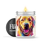 Scented Candles | Labrador Retriever | Black Ice Home Scented | Handmade, 120hr Burn Time, 100% Soy Wax | 16oz Flint Jar Candles