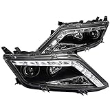 Spec-D Tuning LHP-FUS10JM-TM Ford Fusion 4dr Sedan Black Led drl Projector Headlights Lamps