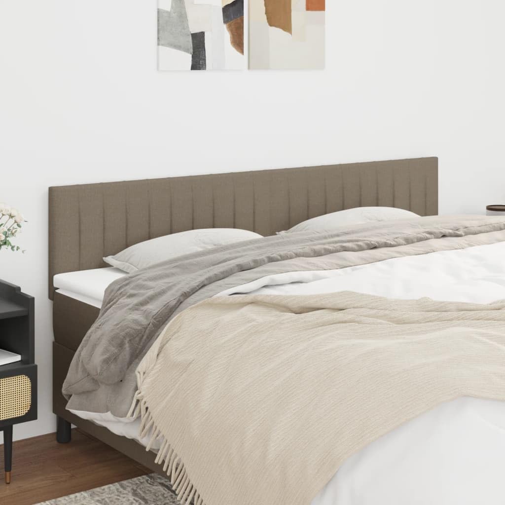 vidaXL Cabeceros Tela Gris Taupe 160x5x78/88 cm