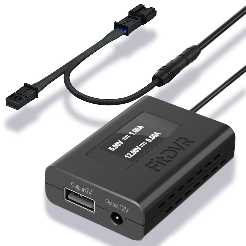Adapter zasilania (3-pin) do siedzenia, Skoda, Cupra, Podłącz do czujnika deszczu, wyświetlacz LED Źródło zasilania USB, Łatwy w instalacji, wyjście 5V 12V, D3-043