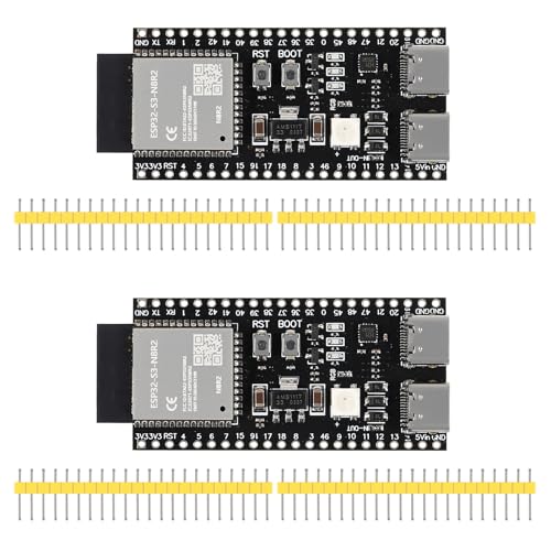Image of 2PCS ESP32 ESP32-S3 Development Board Type-C WiFi+Bluetooth Internet of Things Dual Type-C Core Board ESP32-S3-DevKit C N8R2 Development Board ESP32-S3 Module
