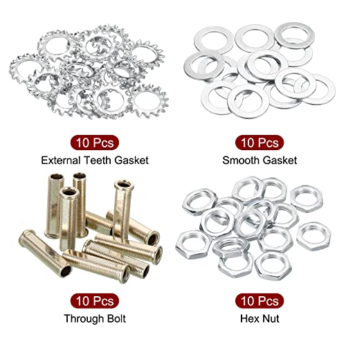 PATIKIL M10 Thread 40mm Tall Round Head Hollow Screw Bolts - Image 3