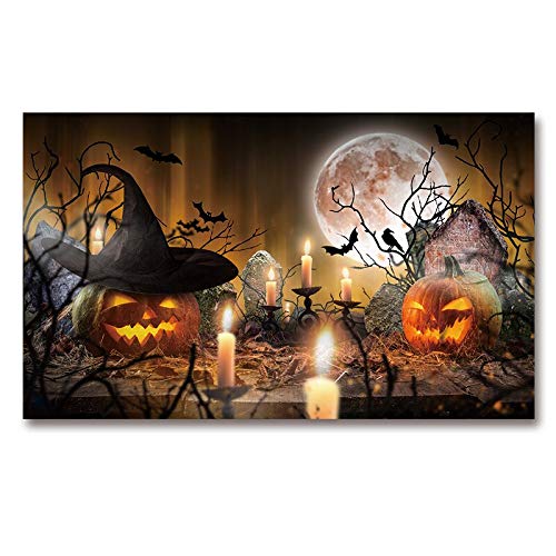 yaoxingfu Cartel de Arte de Pared de Fantasma de Calabaza de Carnaval de Halloween sin Marco e impresión en Lienzo ng Wall Art Res para decoración de Sala de Estar 60x90cm