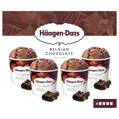 Häagen-Dazs Surtido Mini Tarrinas de Helado Chocolate Attraction - Pack de 4 x 100 ml - Total: 400 ml