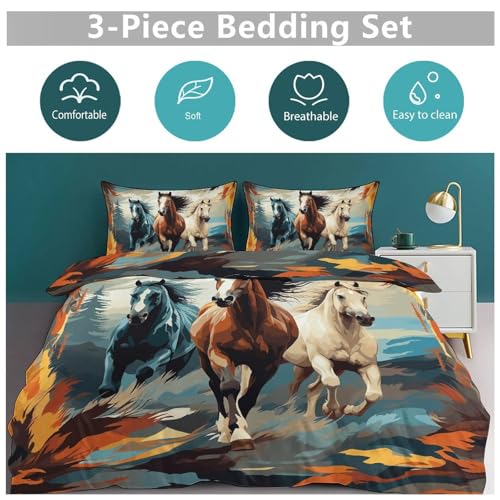 Housse de couette ultra douce et respirante avec 2 taies - 6