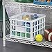 Sterilite Storage Crate, Stackable Plastic Bin Open Basket with Handles, Organize Home, Garage, Office, School, White, 6-Pack