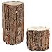 HANABASS Home Decor 2Pcs Tree Stump Bonsai Pot Flower Container Succulent Planter Flower Pot Wooden Artificial Plants