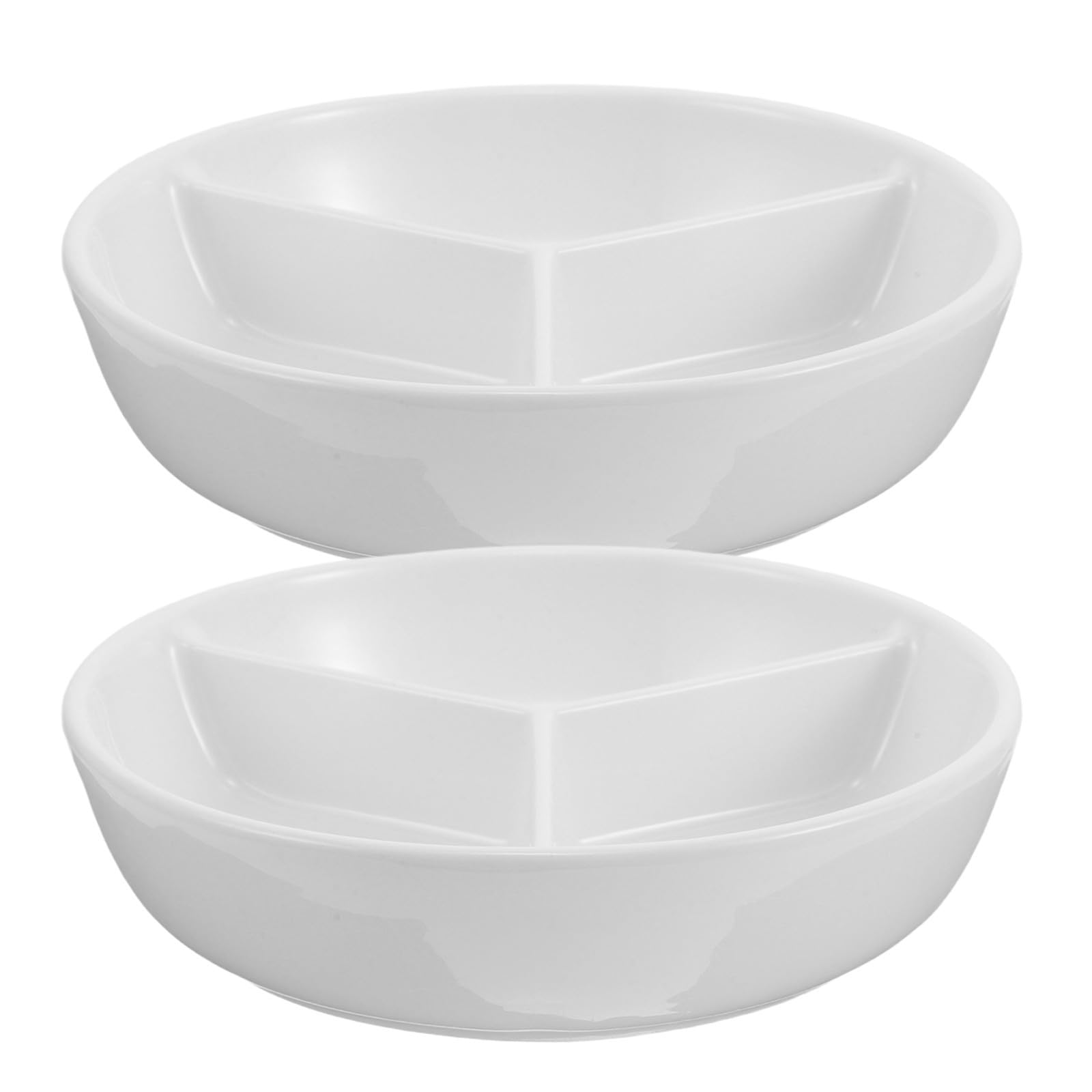 Abaodam Tazón de Cereales Japonés de Cerámica 3 Secciones, 2 Piezas
