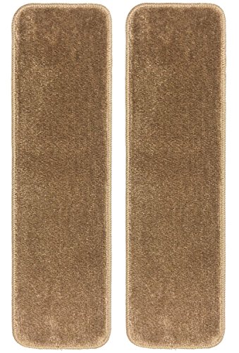 Alfombra antideslizante de 17 x 61 cm para escalera, lavable a máquina, antideslizante, evita los resbalones, colección Comfy