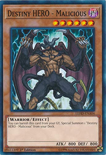 Amazon.com: Yu-Gi-Oh! - Destiny Hero - Malicious - LEHD-ENA04