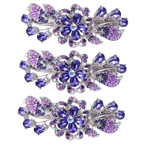 CRILSTYLEO 3 Piezas Horquilla Clip De Diamantes De Imitación Soporte Para El Cabello Clip De De Caballo Clips De Pelo De Diamantes De Imitación Pasadores De Pelo Pasadores De Pelo