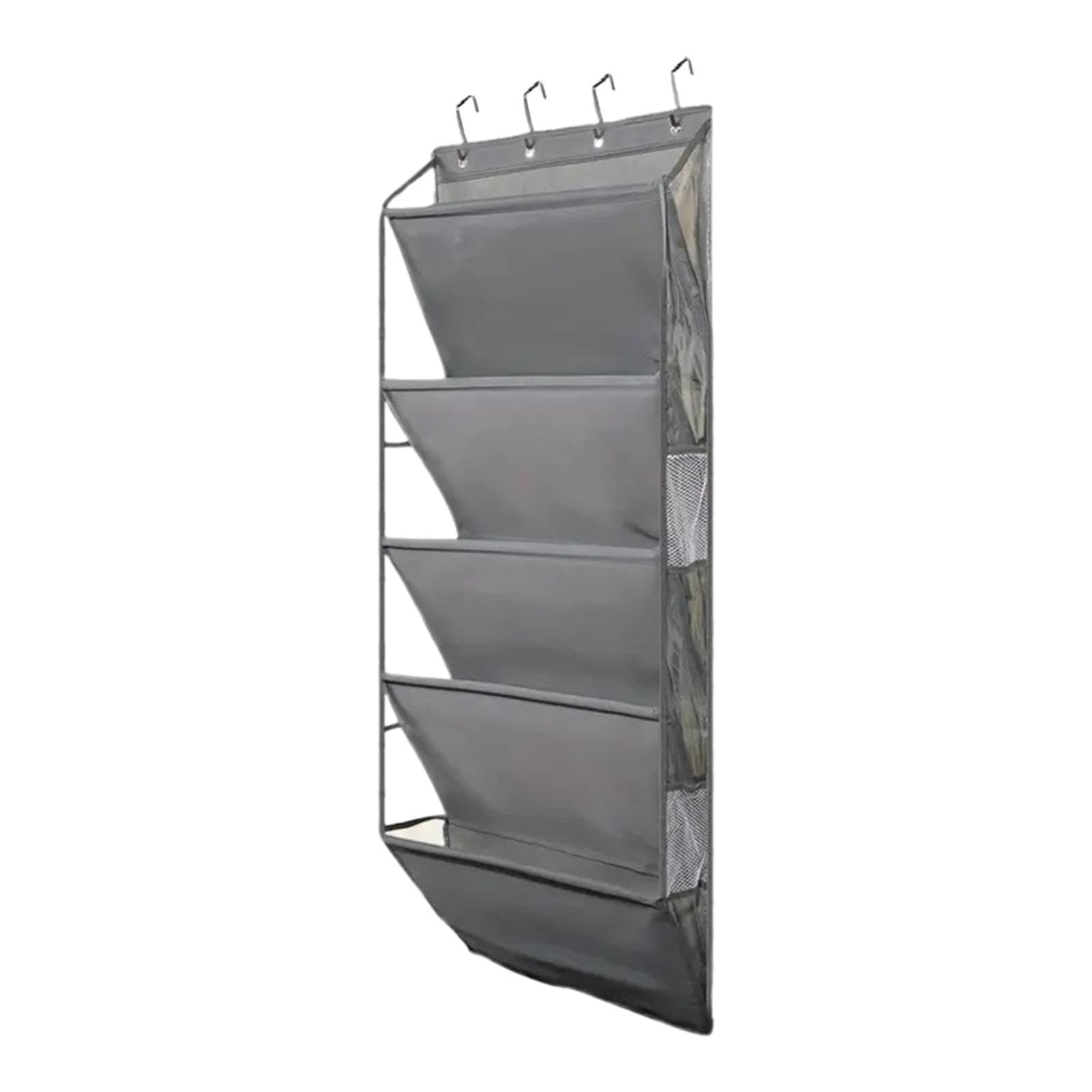 Organizador de zapatos para colgar sobre la puerta con bolsillos grandes y profundos, multiuso, para ropa y zapatos