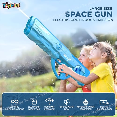 Image of Toyshine 820ml Electric Water Gun Toy with Automatic Water Absorption Function,34Ft Range | Self-Filling | Rechargeable with High Pressure Mechanism Outdoor Toy Ideal for Holi Party Pool & Beach Fun