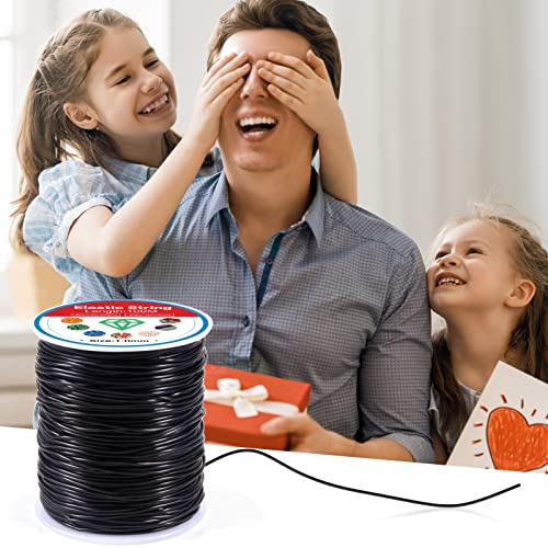 Filo Elastico per Braccialetti Nero 1.0mm 100m