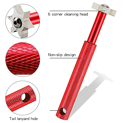 VIPMOON Golf Club Cleaner Tool Set, Retractable Golf Club Brush and 2 Groove Sharpener Tool for U & V-Grooves - Image 3