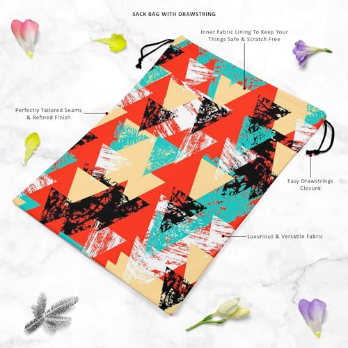 Image of ArtzFolio Triangled D2 | Reusable Sack Bag | Bag for Gym, Storage, Vegetable & Travel