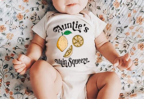 CM C&M WODRO Newborn Infant Girls Boys Bodysuit Auntie's Main Squeeze Funny Baby Onesie Romper Unisex Baby Gift Clothes 0-12M2