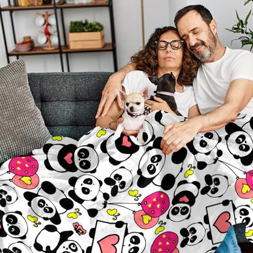 Couverture polaire panda 150x200cm idée cadeau maison cocooning