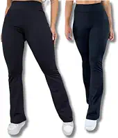 Calça Flare Feminina Boca De Sino Bailarina Cintura Alta Legging Levanta Bumbum Casual Fit Academia Ginástica Cós Alta