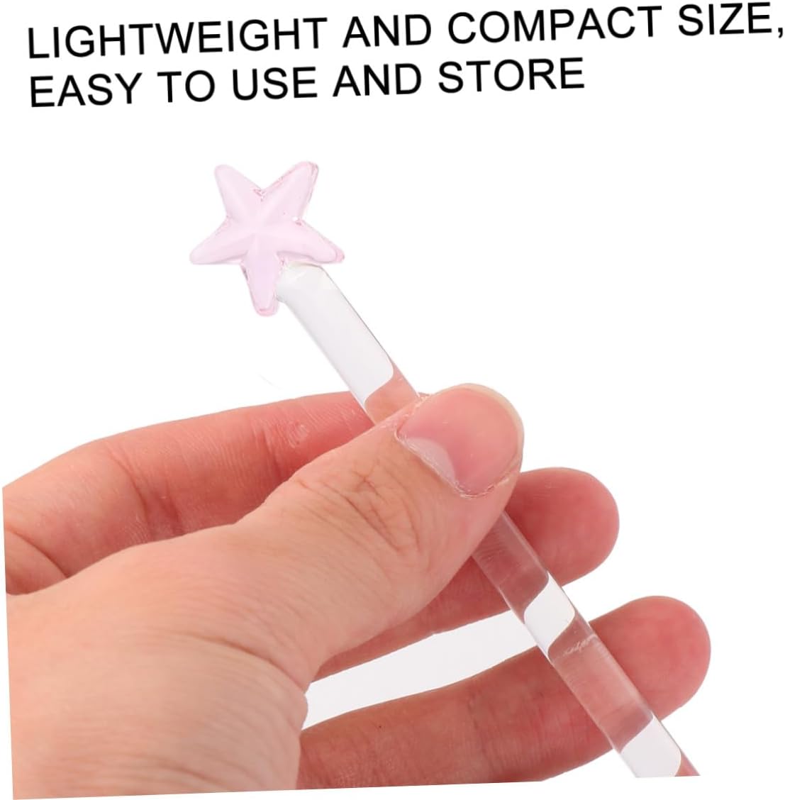 5Pcs Glass Swizzle Sticks for Mixing Drinks, Lightweight