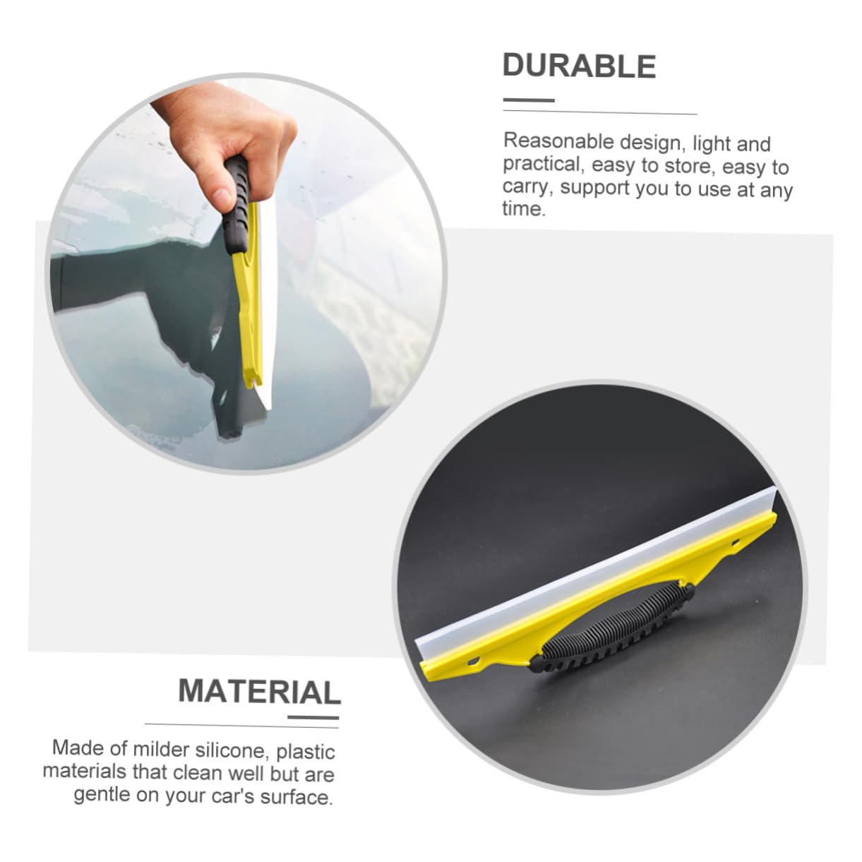 FRCOLOR 1pc D Shaped Glass Wiper with Comfortable Bow Handle for Car and Home Window Cleaning and Easy to Use Scraper for Versatile Cleaning Tasks