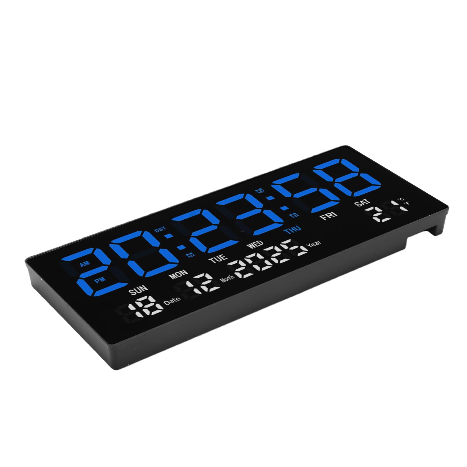 Orologio digitale a LED con telecomando, elegante, grande display per casa, ufficio, scuola