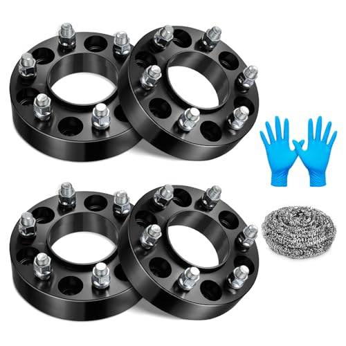Image of BDFHYK 6x135mm Wheel Spacers, 1.25 inch Hubcentric Wheel Spacer Compatible with Lincoln Navigator F150 Expedition Lobo 2015-2025, Forged 6 Lug Wheel Adapters M14x1.5 & 87.1 mm Hub Bore,Set of 4
