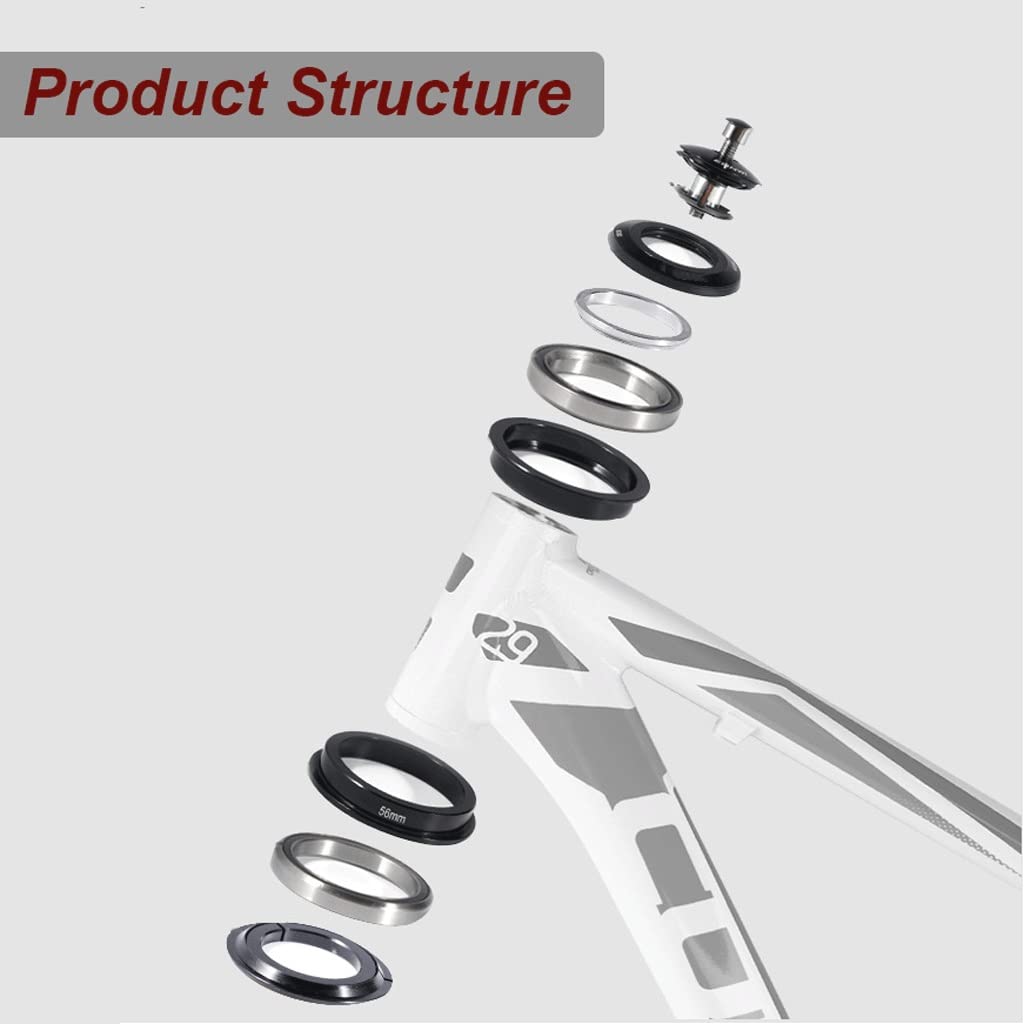 Stuurset 1 1/8 Ahead 44 mm-56 mm, fietsstuurset 1 1/8 inch racefiets