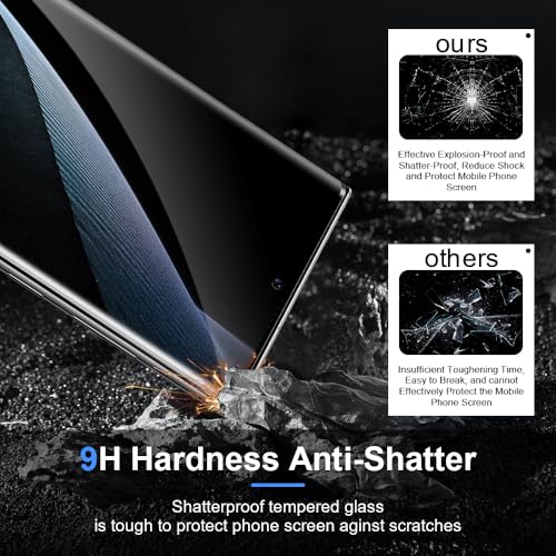 [3+2 Pack] Galaxy S22 Ultra 5G Screen Protector and Camera Lens Protector, HD Clear, 9H Hardness, Fingerprint Support, Scratch Resistant, Bubble Free for Samsung Galaxy S22 Ultra 6.8 Inch by SunColorful - Image 4