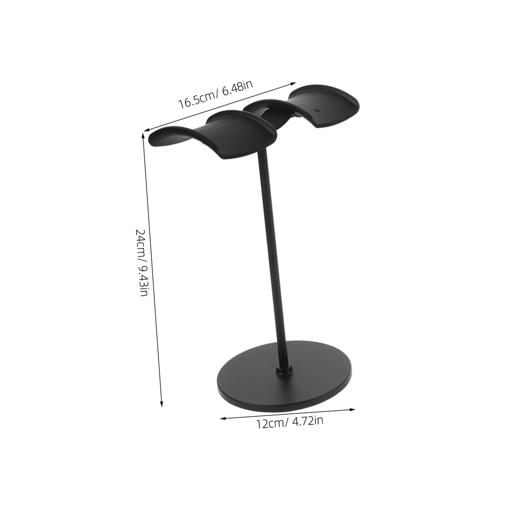 SHINEOFI 2piezas Soporte De Exhibición Para Auriculares De Escritorio Soporte Para Auriculares Estable Material De Aluminio Color Negro Para Estudio o Sala