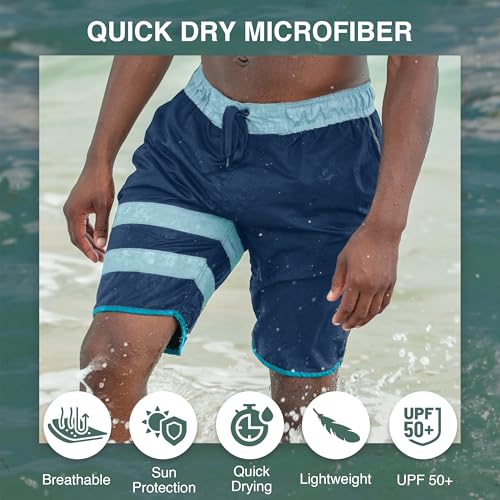 Image of Kanu Surf Men's Big Viper Extended Size Stripe Swim Trunk