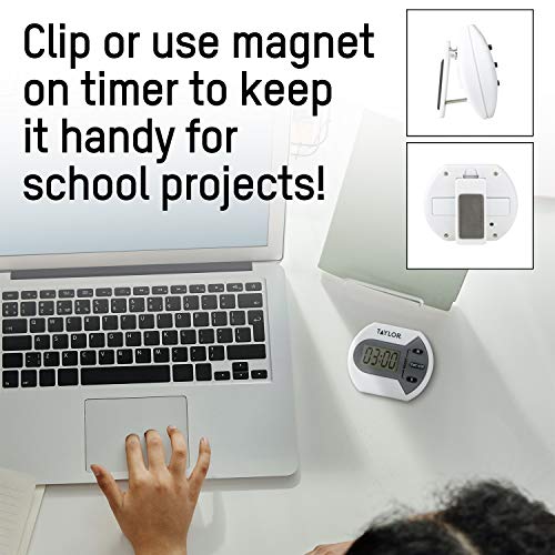 Taylor Digital Timer Counts Up and Down for School, Learning, Projects, and Kitchen Tasks - Image 2