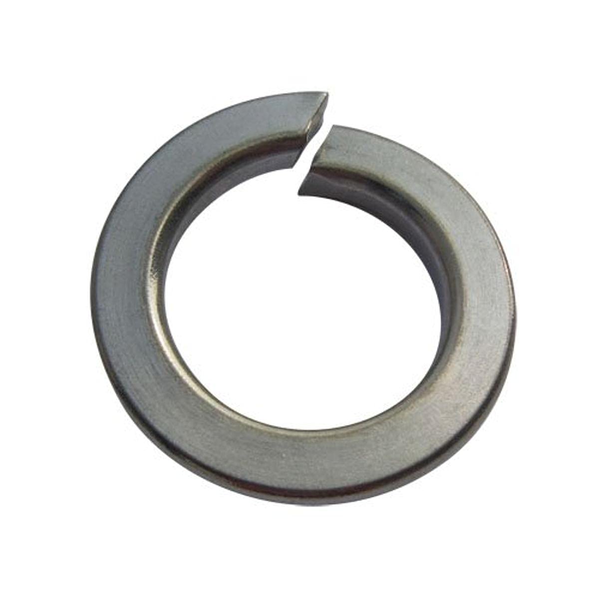 Merriway Silver Bh02476 (20 Pcs) Steel Split Lock Spring Washer M8 (5/16 Inch) - Pack Of 20 Pieces