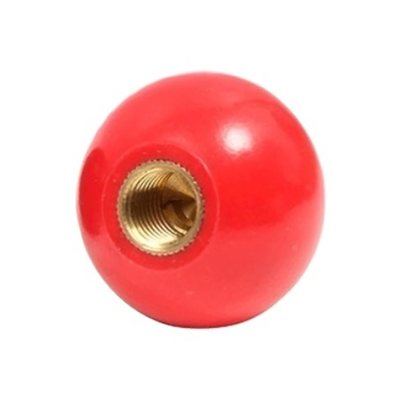 GKIRQVPE Threaded Ball Knob， Bakelite Threaded Ball Lever Knobs Black/Red M6-M12 Thread Pack of 2-10(M10x35mm(Black),Iron Core-4pcs)