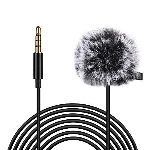 PULUZ Professionele Lavalier Microfoon, 6m 3.5mm Jack Lavalier Wired Condenser Recording Microfoon met Bont Voorruit Cap voor Youtube, Conferentie, Vlogging