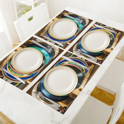 Set de table vinyle antidérapant et résistant à la chaleur en PVC - 7