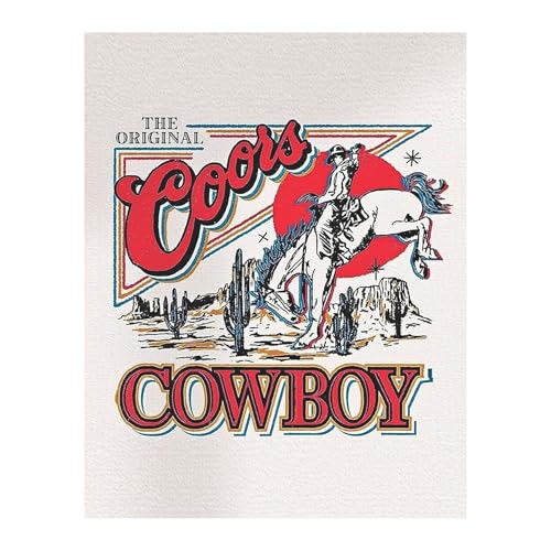 InkFlow Vintage Cowboy Beer Poster - Classic Beer Label Print