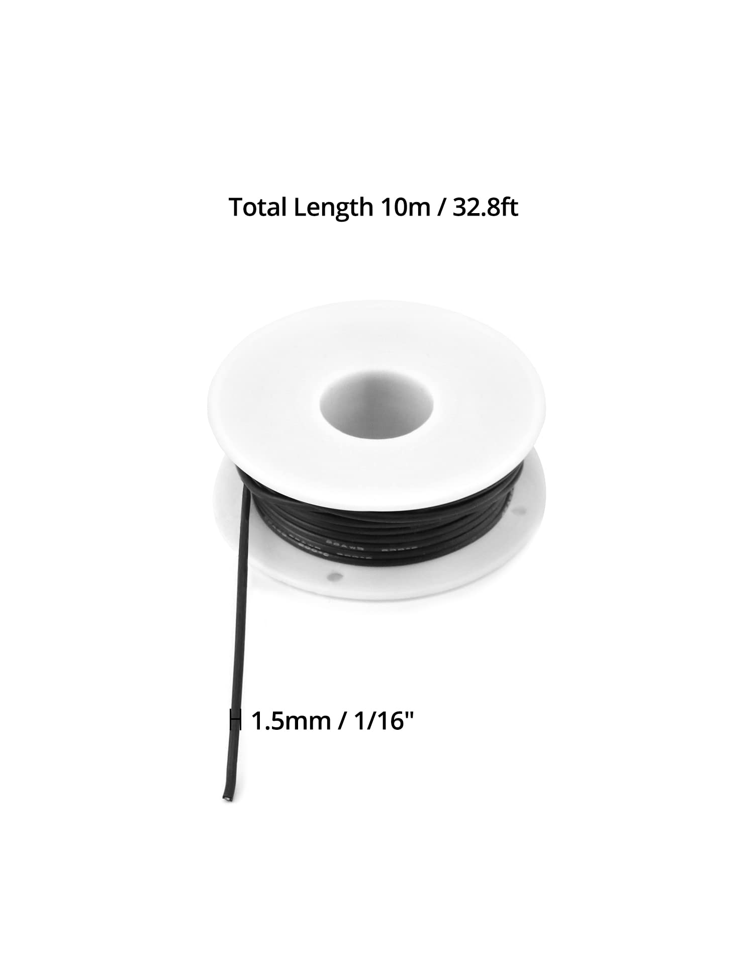 QWORK® Juego de Cable Eléctrico Flexible - 22 AWG 0.32mm² 5 Colores (10 Metros Cada Uno) - Cable de Cobre Estañado con Aislamiento de Silicona